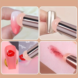 <b>Custom</b> Logo Silicone Nail Art Brush Clear Handle for Lip Gloss Eyeshadow Stamping - Product Image 5