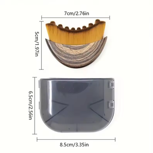 Cepillo de Masaje Facial Curvo para Drenaje Linfático, con Cerdas Naturales Suaves, para Masaje en Seco - Product Image 2