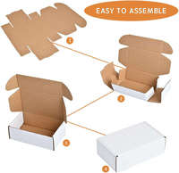 Emballage de Boîte en Carton Ondulé d'Usine, Boîte d'Expédition Pliable Blanche en Papier Kraft avec Impression de Logo Personnalisé