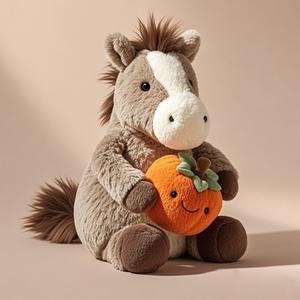 Nuovi Prodotti Simpatici Personalizzazione Popolare Ingrosso <span class=keywords><strong>Peluche</strong></span> Animali Super Morbidi Cavalli Mascotte di Capodanno - Product Image 1