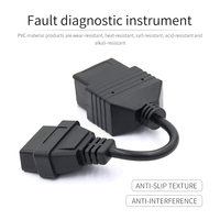 Cable Adaptador OBD OBD2 de 17 Pines a 16 Pines, Macho a Hembra, Cable de Conexión para Herramienta de Diagnóstico de Automóviles DLC, Extensión para Escáner de Diagnóstico