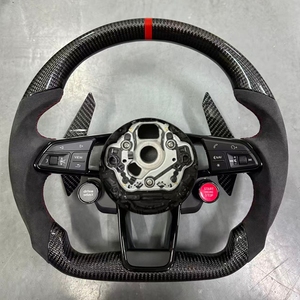 Volant R8 pour <span class=keywords><strong>Audi</strong></span> A1 A3 A4 A5 A6 A7 A8 Q3 <span class=keywords><strong>Q5</strong></span> Q7 R8 RS8 S8 Amélioration et modification de course Volant en fibre de carbone - Product Image 2