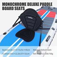 Sièges de paddle board KOETSU Monochrome Deluxe - Dossier en tissu Oxford pour SUP, kayaks, canoës et plus