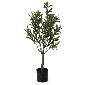 Albero di Ulivo Artificiale con Frutti 80cm, Pianta di Ulivo Finta in Vaso di Plastica per Interni, Decorazione per Casa, Soggiorno, Ufficio - Product Image 1
