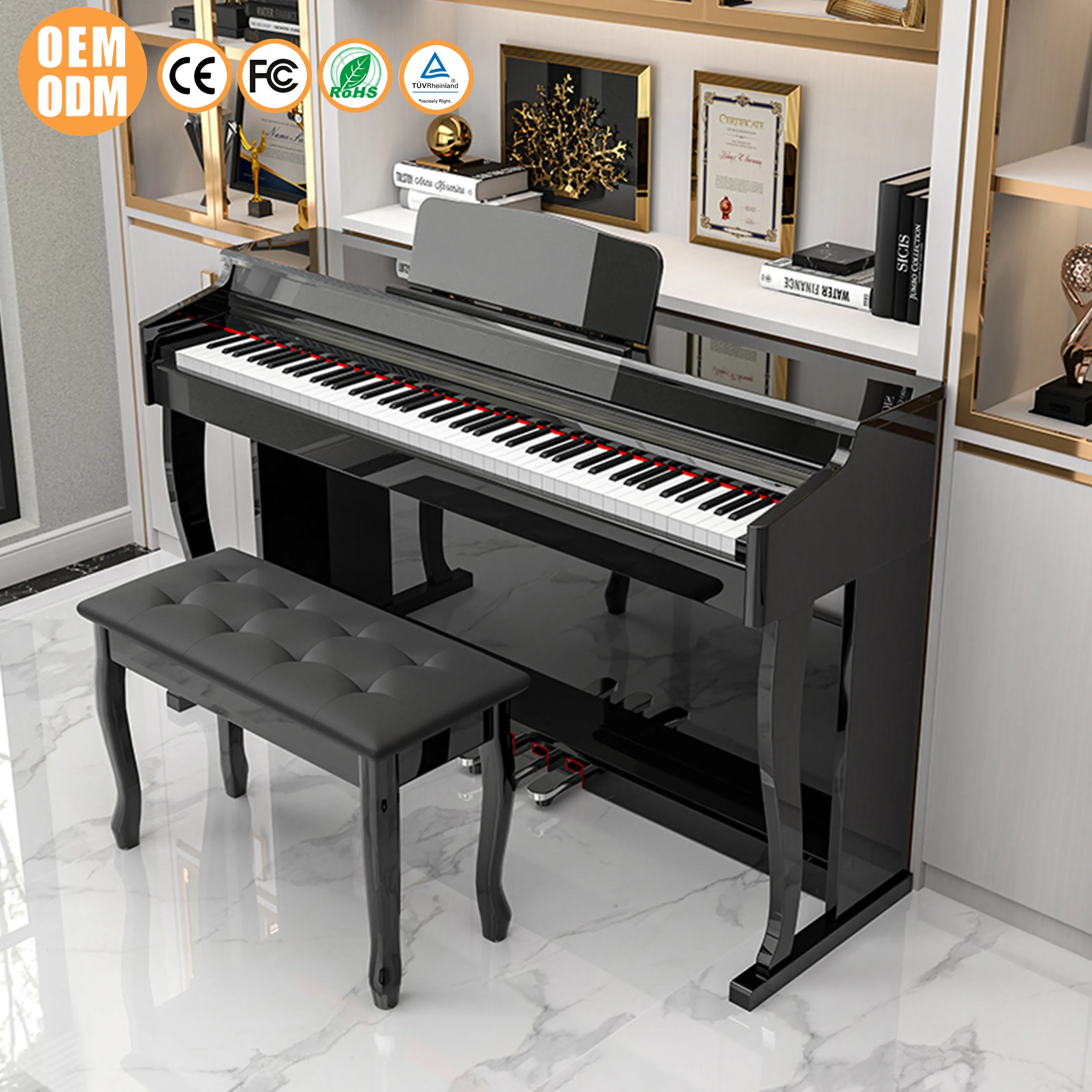 LeGemCharr E-Piano-Tastatur E-Piano Digitales Musik instrument Klavier tastatur Elektronische Orgel