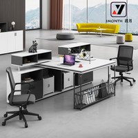 Meubles de bureau modulaires Bureau de bureau moderne Style simple Poste de travail pour salle du personnel Table de bureau Disposition multiple Personnalisé