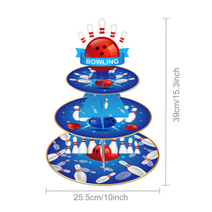 Soporte para Pastel de Fiesta de <span class=keywords><strong>Bolos</strong></span> Huancai, Soporte para Cupcakes de 3 Niveles, Decoraciones para Fiestas Deportivas, Suministros para Fiestas de Cumpleaños Infantiles - Product Image 2
