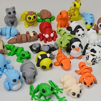 Ensemble de figurines d'animaux miniatures, jouets en plastique imprimés en 3D, petits animaux pour la maison, le bureau, la décoration de Noël, figurines minuscules