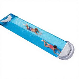 Toboggan aquatique gonflable interactif double requin <span class=keywords><strong>UUU</strong></span> en PVC pour usage résidentiel et commercial avec tapis pulvérisateur pour enfants - Product Image 4