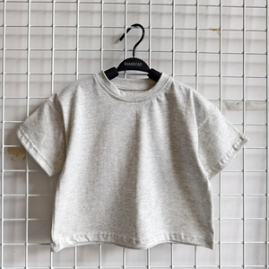 Camicia Casual personalizzata in cotone Oversize estiva con spalla a goccia di base <span class=keywords><strong>abbigliamento</strong></span> per bambini - Product Image 4