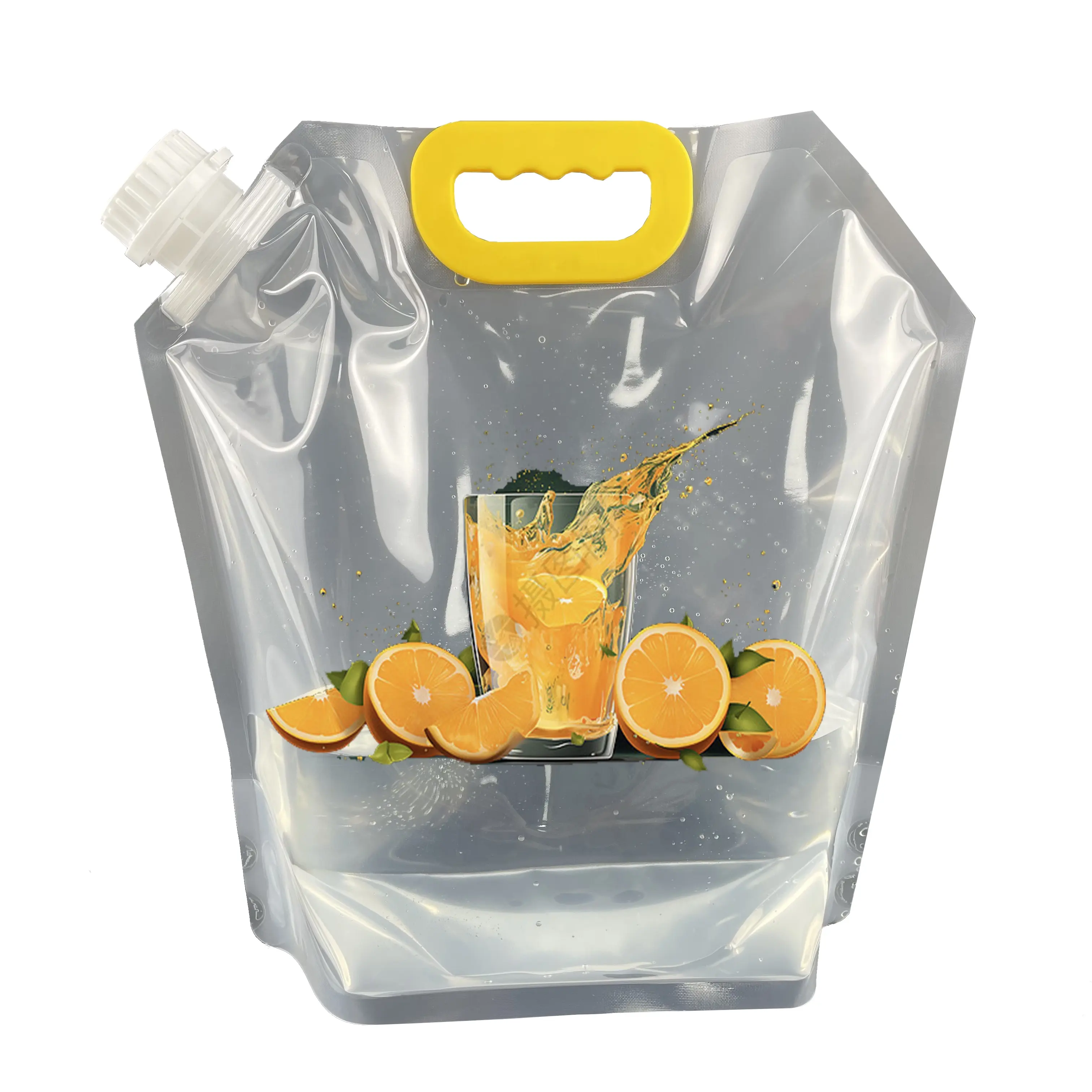 5L galon içecek çantası yeniden su torbası sıvı kılıfı gıda plastik poşetler dik duran poşetler bira için