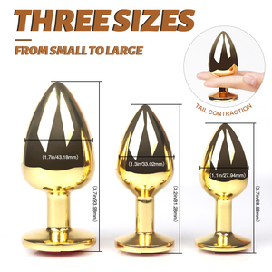 S-HANDE Edelstahl <span class=keywords><strong>Anal</strong></span> Butt Plug mit Diamant Kristall Dekorative Set Wasserdicht Diskrete Erwachsene Sexspielzeug für Männer und Frauen - Product Image 6