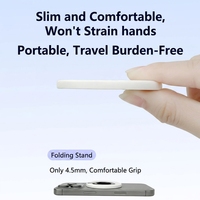 Support de téléphone magnétique en alliage de zinc TKT, pliable, rotation à 360°, support de doigt, béquille universelle, support de bureau pour téléphone