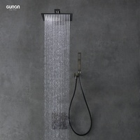 Systèmes de douche encastrés thermostatiques de haute qualité en laiton brossé, design moderne pour hôtels