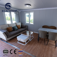 Villa préfabriquée de luxe moderne prête à l'emploi de 20 pieds ou 40 pieds, maison conteneur isolée, portable et extensible, 3 chambres, mini-maison mobile