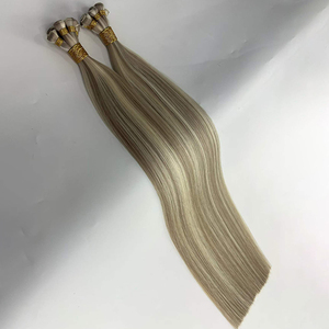 Extensions de cheveux 100% Remy vierges russes blondes, tissées à la main, avec base en PU sans couture, double épaisseur, qualité 12A, Genius Weft - Product Image 3