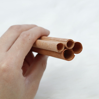 Großhandel Luxuriöse Umweltfreundliche Knisternde Holzdochte für Kerzenherstellung Runde Röhrenform Natürlicher Rauchfreier Holzdocht mit Metallbasis