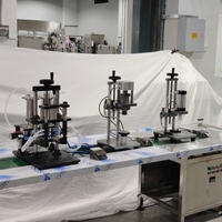 Unité de remplissage et de bouchage semi-automatique à 2 buses en acier inoxydable pour parfums et brumes