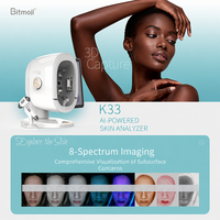 Analyseur de peau professionnel de bureau K33 AI intelligent, imagerie faciale 3D, testeur de visage et de cuir chevelu ABS, salon de beauté