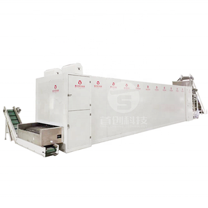 Automatische kontinuierliche Förderer Tunnel Typ Cassava Trockner Mesh Belt Tapioka Chips Gemüse trocknungs maschine Lebensmittel verarbeitung pumpe - Product Image 1