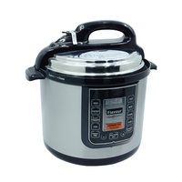Cuisinière électrique à pression 11-en-1 en acier inoxydable pour la cuisine domestique avec écran LCD, préréglage 24h/24 et pot multifonction