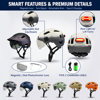 Casque de vélo certifié CE CPSC, best-seller en gros, avec lumière LED, pour vélo électrique, trottinette électrique