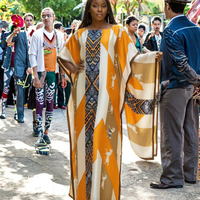 Vêtements africains en soie tissée, turbans africains, robe longue de printemps pour femmes musulmanes avec manches chauve-souris et foulard, vêtements africains