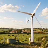 10KW Windgenerator für Kleinunternehmen, Geschäfte und Bauernhöfe, 2,5m/s Startgeschwindigkeit, 6,5m Rotor, 3 FRP-Rotorblätter, 120V 220V 380V PMSG IP54