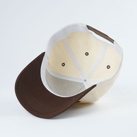 Vente chaude 5-Panneau Classique Réglable Structuré Casquette De Baseball Logo De Broderie Personnalisé 2 Tons Couleur Oxford Tissu Dobby Fruit