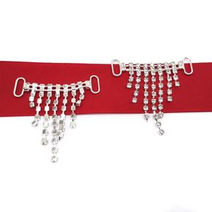 Оптовая продажа, свисающая линия, соединитель со стразами, кристалл, кисточка, горный хрусталь, соединитель для купальников - Product Image 3