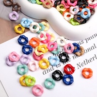 Perles rondes perforées en acrylique à dentelle ondulée, breloque pour sac, chaîne de téléphone en acrylique, bracelet, accessoires de bijoux DIY