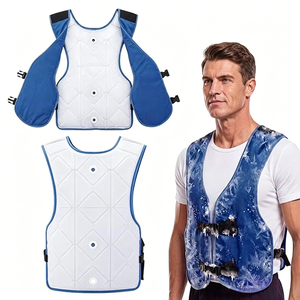 Gilet Refrigerante in Materiale PCM <span class=keywords><strong>di</strong></span> Nuova Generazione con Tecnologia Avanzata <span class=keywords><strong>di</strong></span> Pacchi <span class=keywords><strong>Ghiaccio</strong></span> per Lavoratori Edili e Operai all'Aperto - Product Image 1
