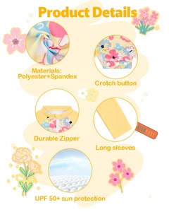 <span class=keywords><strong>Maillot</strong></span> <span class=keywords><strong>de</strong></span> <span class=keywords><strong>bain</strong></span> une pièce à manches longues pour fille, ensemble <span class=keywords><strong>de</strong></span> protection solaire UPF 50+, <span class=keywords><strong>maillot</strong></span> <span class=keywords><strong>de</strong></span> <span class=keywords><strong>bain</strong></span> pour fille 3M-4T, OEM ODM acceptable - Product Image 2