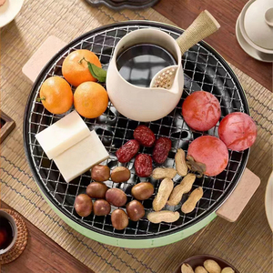 กระทะย่างบาร์บีคิวแบบเกาหลีกลางแจ้งและในร่มเตาอบบาร์บีคิวในครัวเรือนสำหรับการตั้งแคมป์ปิ้งชาชาบาร์บีคิว - Product Image 4