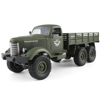 JJRC Modèle de camion militaire de simulation à l'échelle 1:16, voiture jouet électrique à quatre roues motrices tout-terrain pour enfants