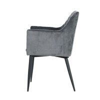 Chaise de salle à manger en velours à accoudoirs souples, prix imbattable, idéale pour les restaurants de restauration rapide, les bars et la salle à manger à domicile