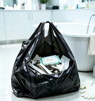 Sacs en PEHD à soufflets latéraux avec poignée, thermosoudables, impression de logo personnalisée, pour le commerce de détail, le shopping et l'emballage cadeau