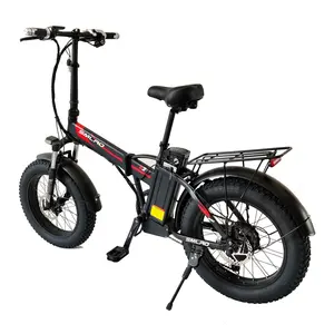 Long Range Powerful 20" Fat Tire Electric Mountain Bike SMLRO 750W 1000w ebike Aluminum Frame 7 Speed 15Ah electric folding bike