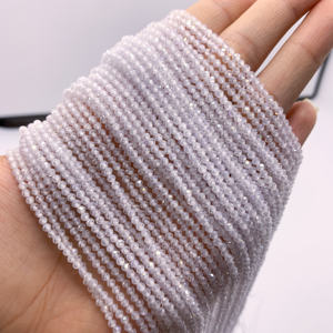 جودة عالية اللون 2 الزركون الأوجه الأبيض الخرز جوهرة حبة مناسبة للأساور ديي المجوهرات التبعي المصنعين - Product Image 3