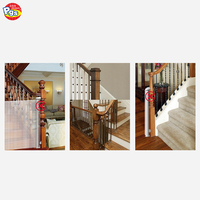 Barrière de sécurité rétractable Prodigy SGA01 pour bébé, fixation multifonctionnelle pour garde-corps d'escalier, adaptateur de balustrade en maille, sécurité enfant, plastique gris