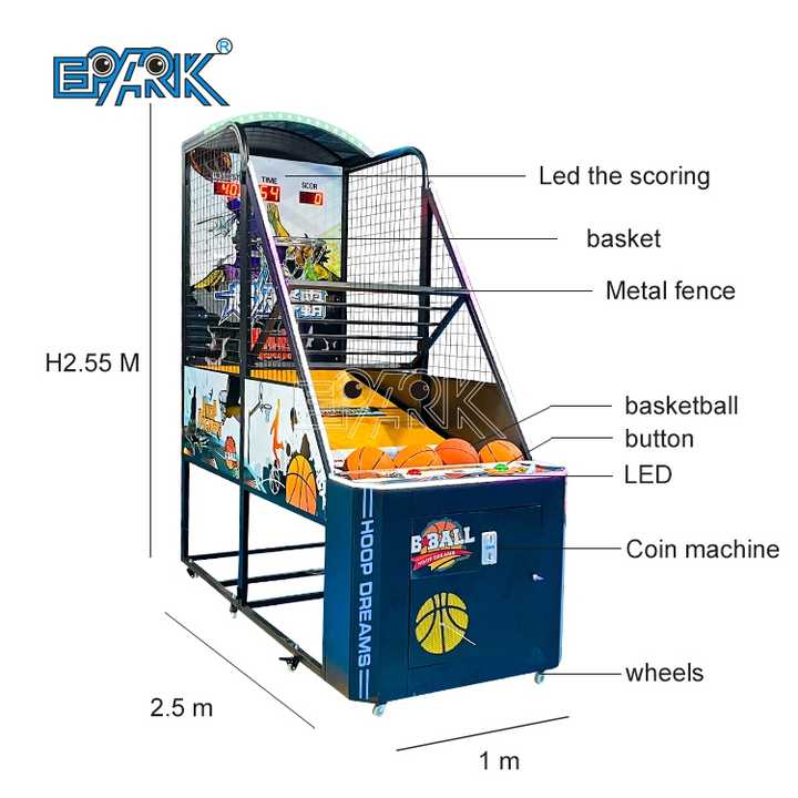 Coin Operated Indoor Sports Hoop Dreams Basketball Game Machine Street Basketball Game Machine