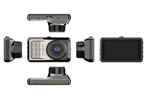 Câmera de ré automotiva, tela ips de 3.0 polegadas, 1080p, hd dvr, câmera frontal e traseira, com visão noturna