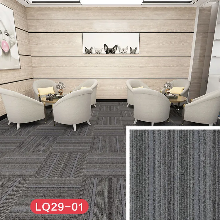 Luxury New style pvc carpet tiles commercial use 25*100cm floor carpet
