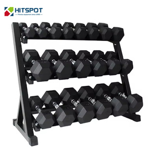 Commercial Hex <strong>Dumbel</strong> Set 5 kg 30kg Bodybuilding Gym Weights <strong>Dumbell</strong> Rack Home Gym Accessories Equipment Rubber <strong>Dumbells</strong> - Product Image 1