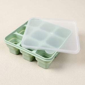 Moule à glaçons pliable en silicone de qualité alimentaire avec couvercle, congélation rapide, démoulage facile, bac à glaçons sphériques, nouveau style domestique - Product Image 3