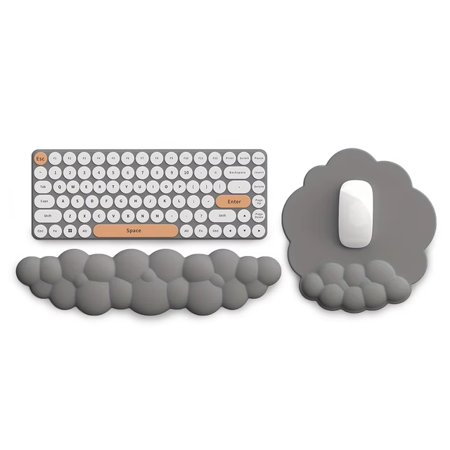 Desktop Cloud PU Leather Memory Foam Wrist Pad Non-Slip PC Gaming Mouse Mat Cloth Surface Wrist Protection Mouse Mat