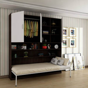 Mueble de dormitorio montado en la pared, <span class=keywords><strong>armario</strong></span>, <span class=keywords><strong>cama</strong></span> de pared <span class=keywords><strong>Horizontal</strong></span>, sofá plegable de madera - Product Image 6