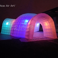 Tente dôme gonflable LED avec lumières changeantes, auvent personnalisé pour événements, pavillon lumineux pour spectacles nocturnes, festivals et expositions
