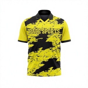 Premium Quality Wholesale Custom Polo Shirt Purple Yellow V Neck Casual <b>Sports</b> <b>Apparel</b> Manufacturer Supplier Top - Product Image 4