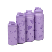 Bouteille d'eau isolée en acier inoxydable à double paroi de 32oz avec paille à large bouche Nouveau design Cantine de sport Randonnée à vélo avec capuchon